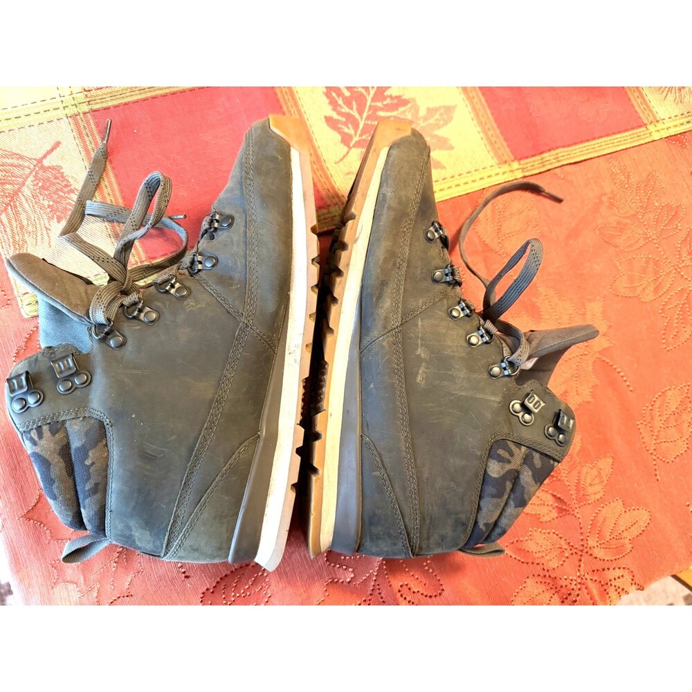 The North Face Back To Berkeley Redux Leather Hiking Boots Mens 10 Army Grn Camo - Picture 6 of 9